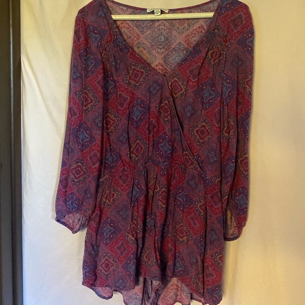 Tribal pattern hippie romper